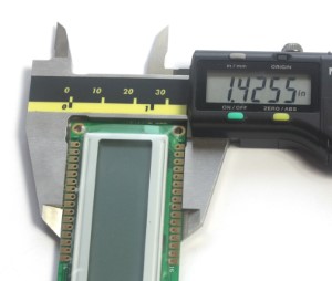 Length measurement of a 16x2 LCD