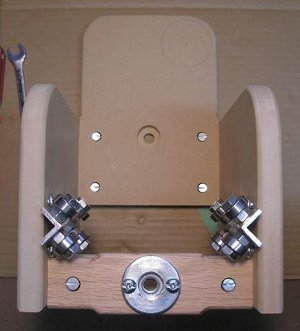 View of the z-axis assembly form the top.