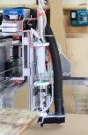 FAbricator pro CNC Router view of the z axis with the CO2 laser attached
