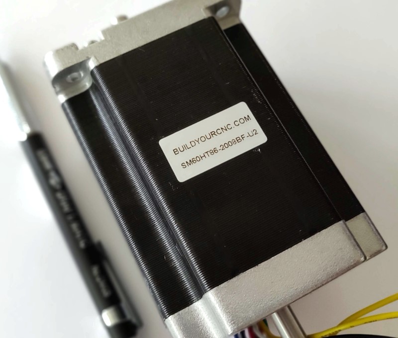 View of the label on the nema 23 24 425-oz-in stepper motor