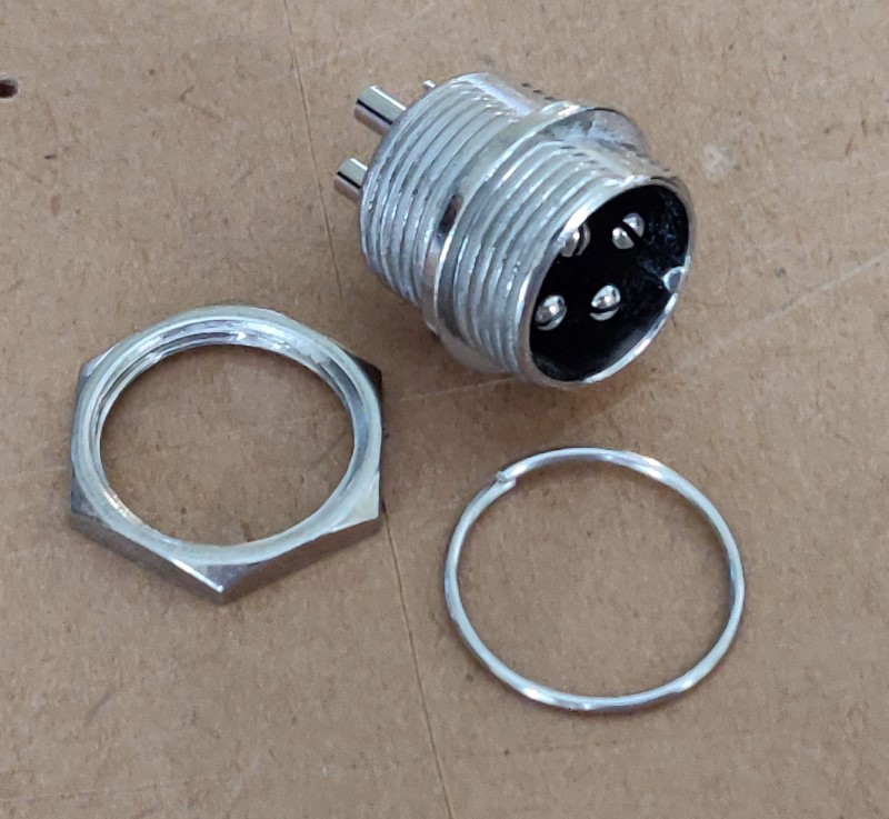 round male panel end connector 12mm with the nut and washer removed