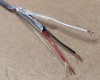 22/3 AWG shielded stranded cable with insulation removed