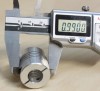 Caliper measurement of the outside diameter at 1 inch of the 1/4