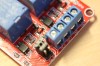 Closeup view of the input side of the 24VDC dual relay module