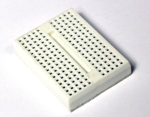 Single White 17X10 mini breadboard