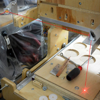 Steve Hobley's CO2 laser adapted to his blackToe CNC machine