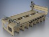greenBullV2 CNC Router, size: 04x08, angle: flat, f1: no 4th axis, f2: with laser gantry, f3: no laser on head
