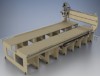 greenBullV2 CNC Router, size: 04x08, angle: flat, f1: with 4th axis, f2: no laser gantry, f3: no laser on head