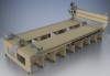 greenBullV2 CNC Router, size: 05x10, angle: flat, f1: with 4th axis, f2: with laser gantry, f3: no laser on head