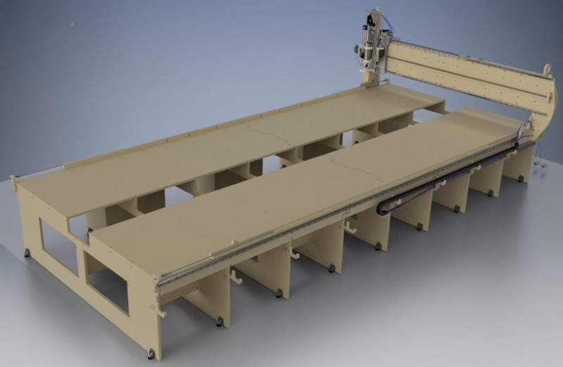 greenBullV2 CNC Router, size: 06x12, angle: flat, f1: no 4th axis, f2: no laser gantry, f3: no laser on head