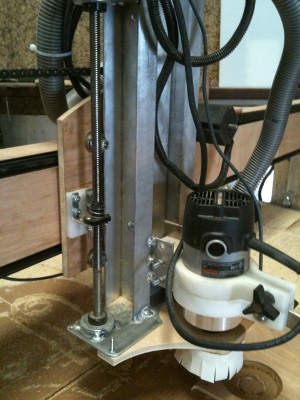 Close-up of Clint's modified z-axis