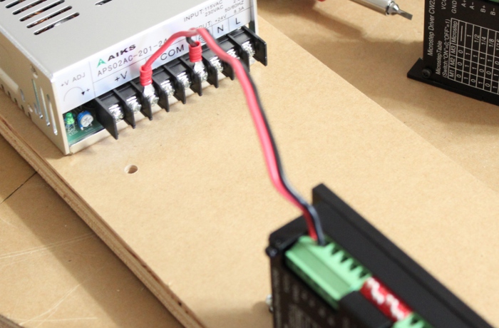 Connect Y-Axis Driver to CNC Power Supply