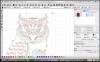 LightBurn Laser Control Software screenshot of an owl artwork design